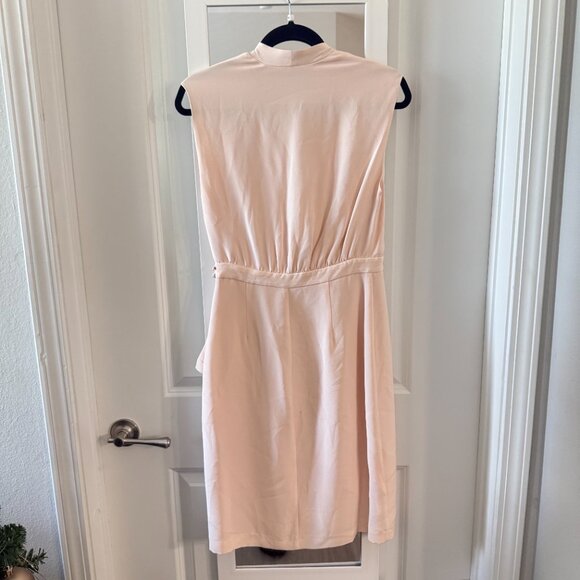 Badgley Mischka 100 Percent Silk Draped Peplum Dress – Size 6 - Picture 5 of 5